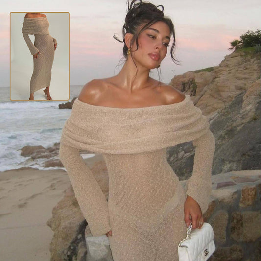 Knitted Beach Holiday Long Dress