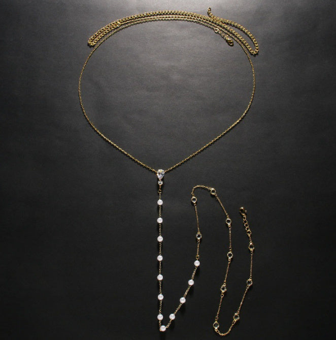 Elegant Beaded fashion Back Chain