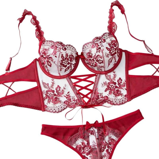 Mesh Exquisite Flowers lingerie